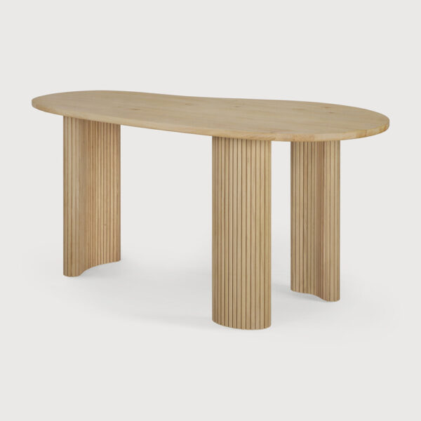 Bureau BOOMERANG chêne massif vernis - 160x83x76 cm - Ethnicraft – Image 3