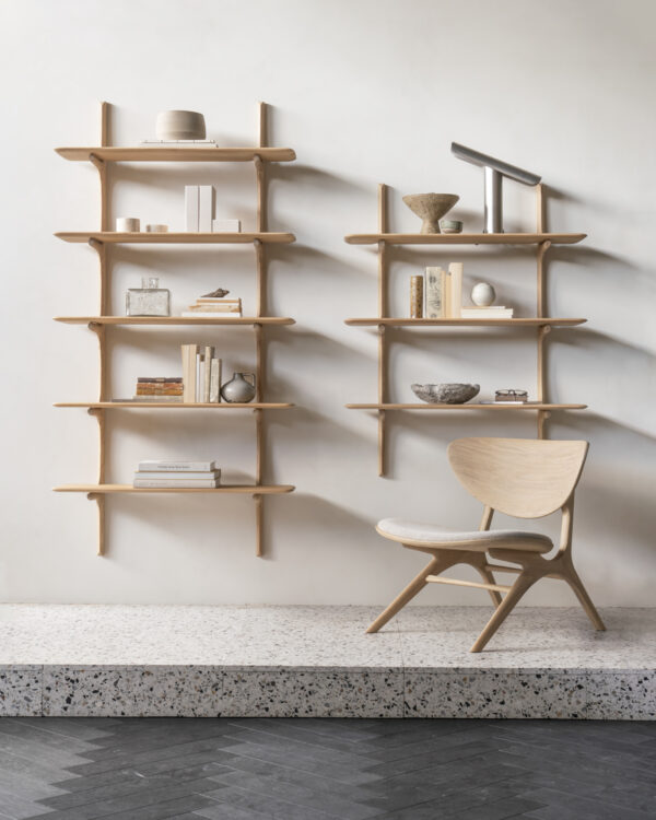 Etagère murale PI en chêne massif avec une finition huilée - 5 étagères - 100x35x196cm - Ethnicraft – Image 6