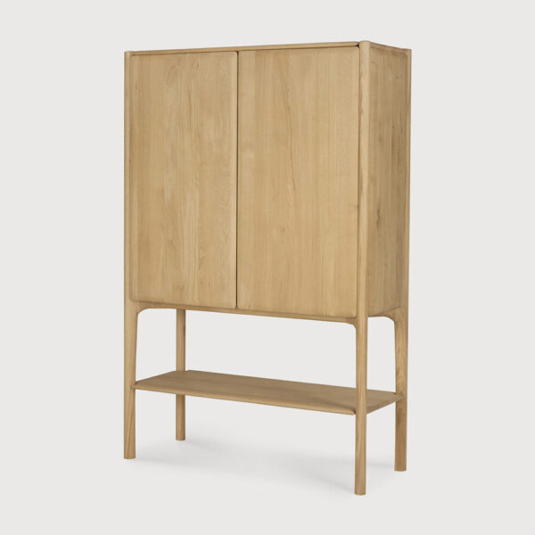 Armoire PI 2 portes et étagères - chêne massif finition huilée - 110x45x170 cm - Ethnicraft – Image 3