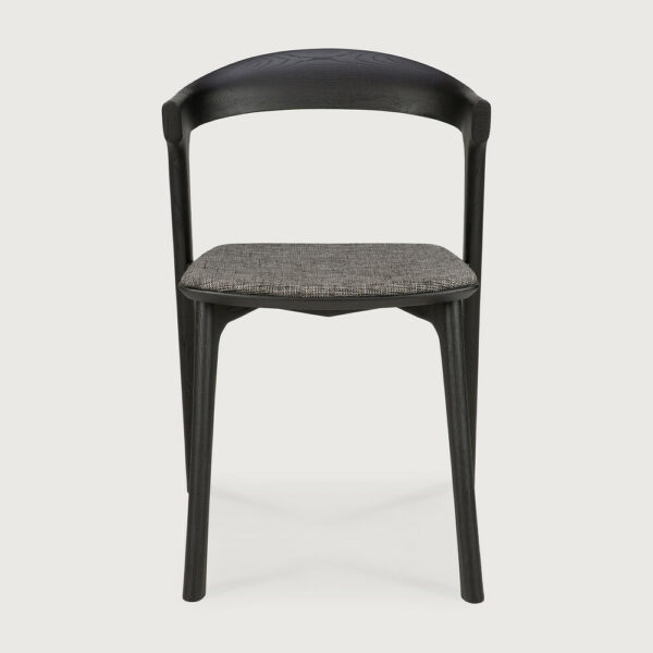 Chaise Bok en chêne noir - tissu gris - vernis 50 x 54 x H 76 cm Ethnicraft