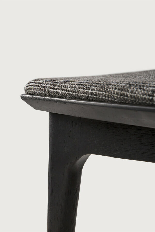 Chaise Bok en chêne noir - tissu gris - vernis 50 x 54 x H 76 cm Ethnicraft – Image 6