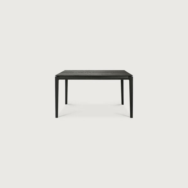 Table à rallonge Bok en chêne teinté noir finition vernie 140/220 x 90 x H 76 cm Ethnicraft – Image 5