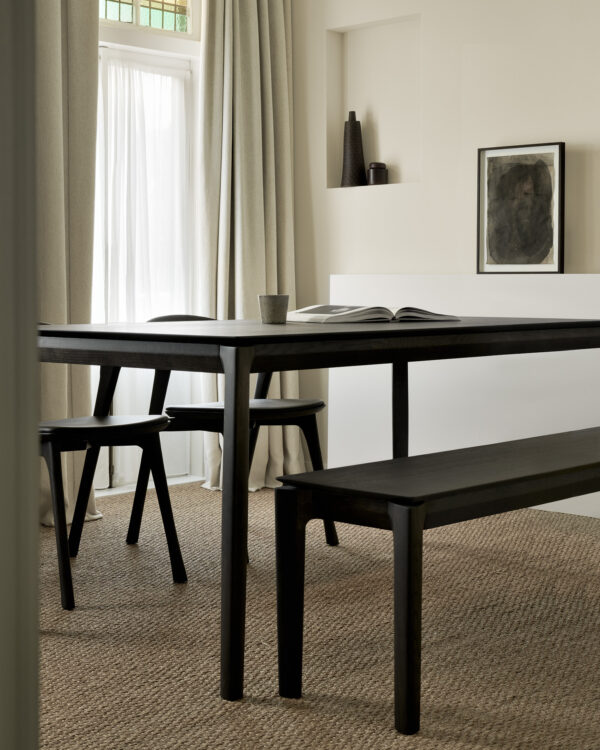 Banc Bok en chêne vernis - brun - 186x35x46 cm Ethnicraft – Image 3