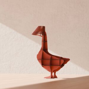 Chevet oie avec lampe JUNON 76x35xH95 cm - terracota mat - Ibride