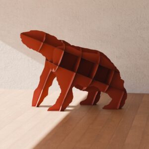 Grande bibliothèque ours JOE 206x86xH155 cm - terracota mat - Ibride