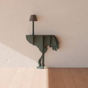 Console murale DIVA LUCIA autruche 92x34xH151 cm - vert profond mat - Ibride