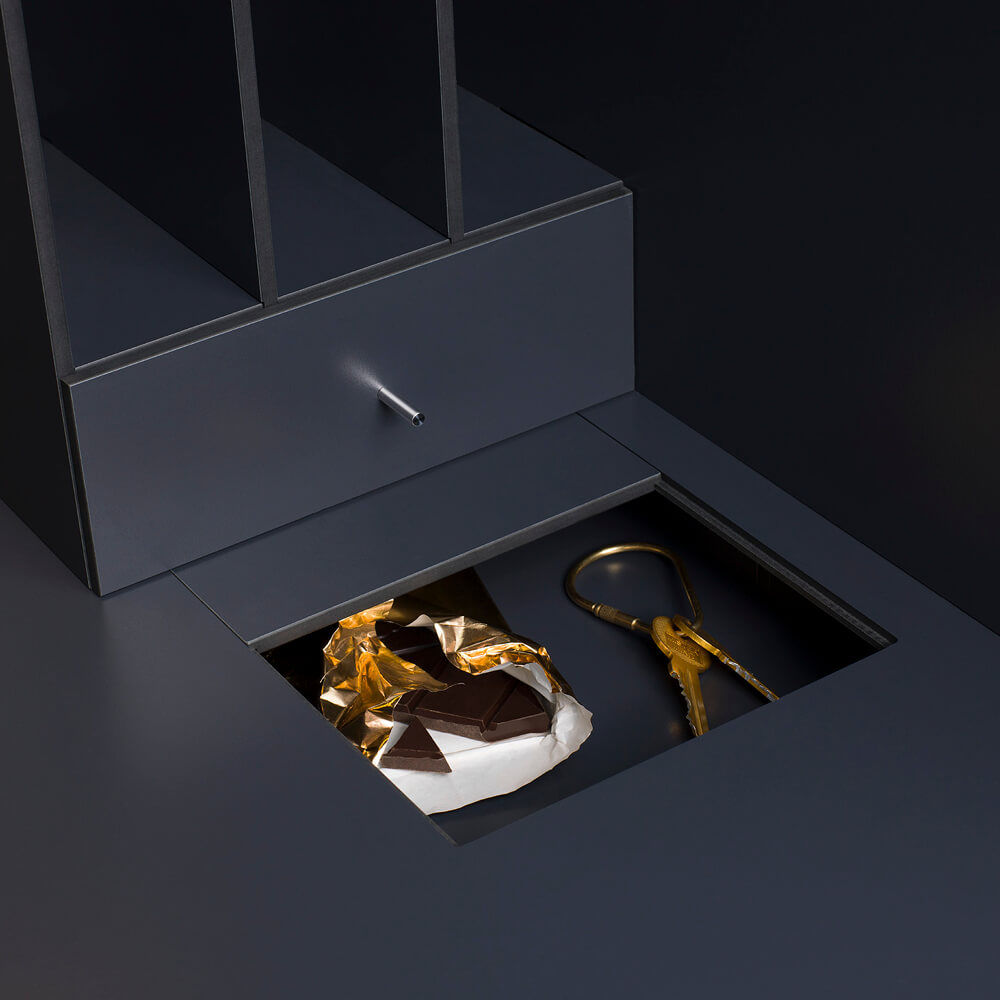 Bureau connecté âne MATURIN 200x60xH156 cm - vert profond mat - Ibride – Image 5