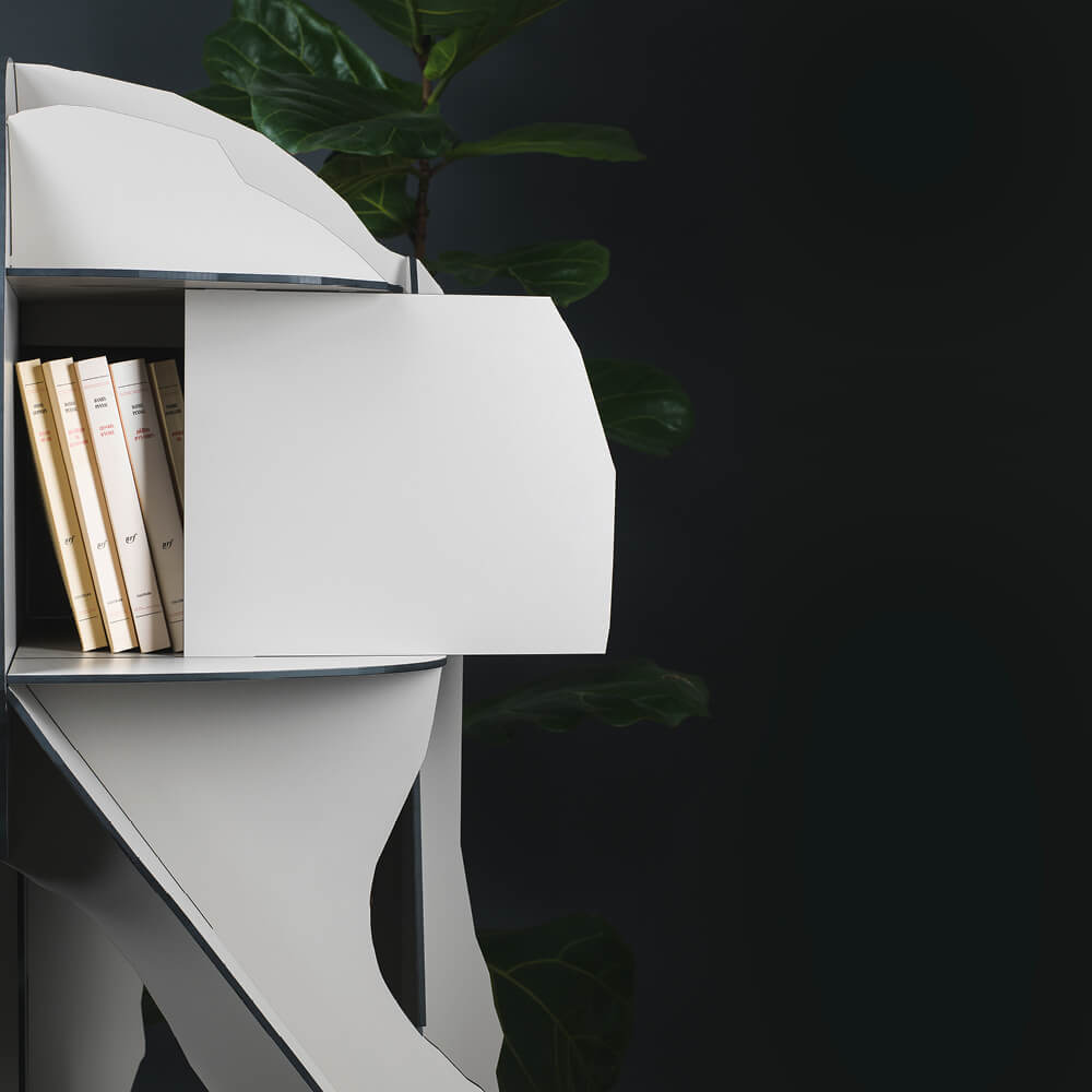 Bureau connecté âne MATURIN 200x60xH156 cm - vert profond mat - Ibride – Image 7