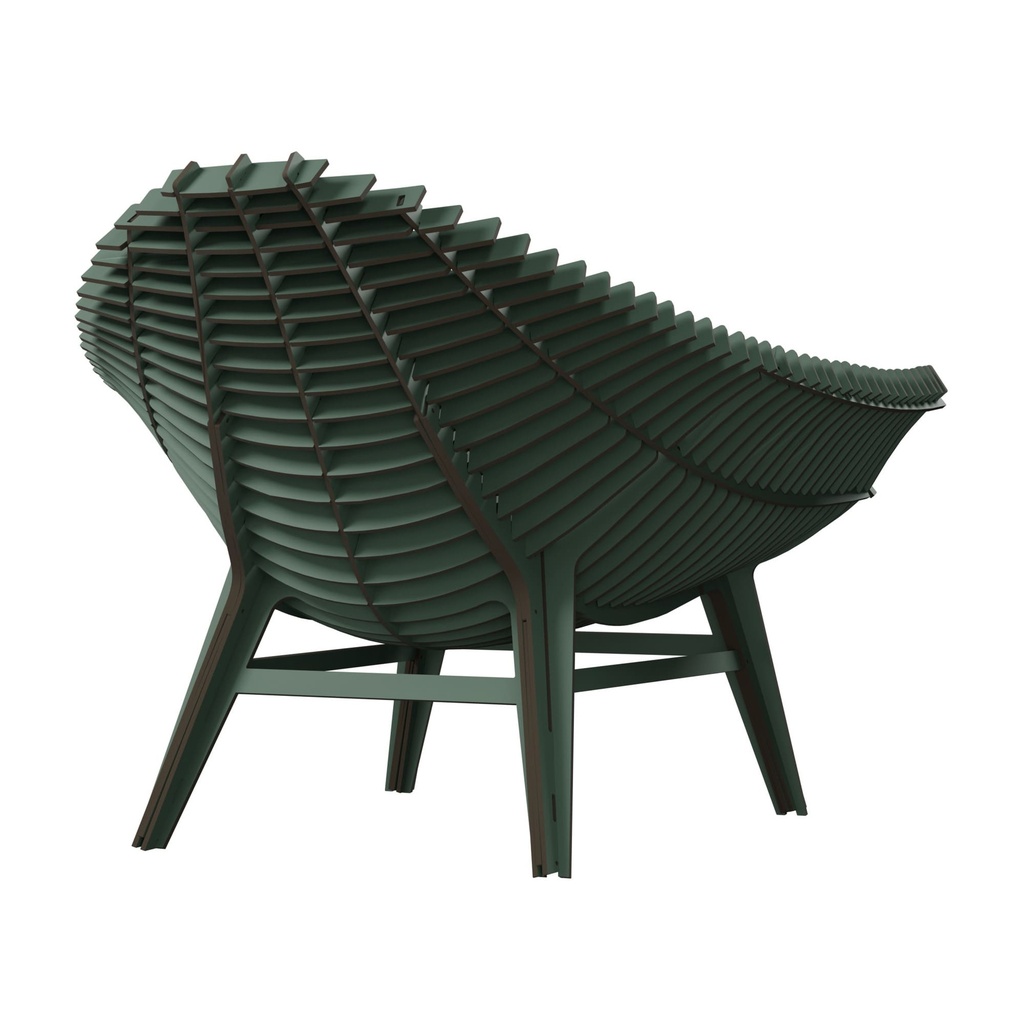 Fauteuil bas d'extérieur MANTA 102x90xH75 cm - vert profond mat - Ibride – Image 3