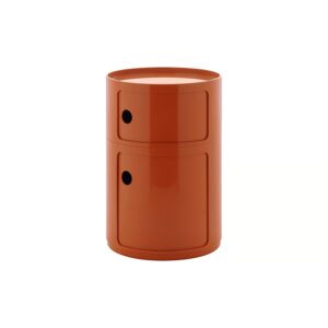 Rangement COMPONIBILI NEW BIG 2 tiroirs coulissants (1 grand + 1 petit) Ø 42 cm H61.5 cm Kartell - orange