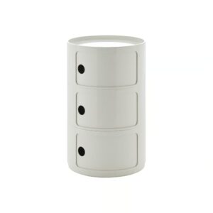 Rangement COMPONIBILI NEW BIG 3 tiroirs coulissants Ø 42 cm H69.5 cm Kartell - blanc