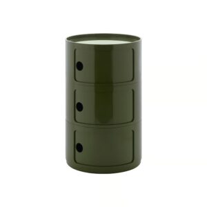 Rangement COMPONIBILI NEW BIG 3 tiroirs coulissants Ø 42 cm H69.5 cm Kartell - vert