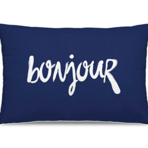 QUEENS FRANGE Housse de coussin 50x70 en lin frangé - Orage - BED A