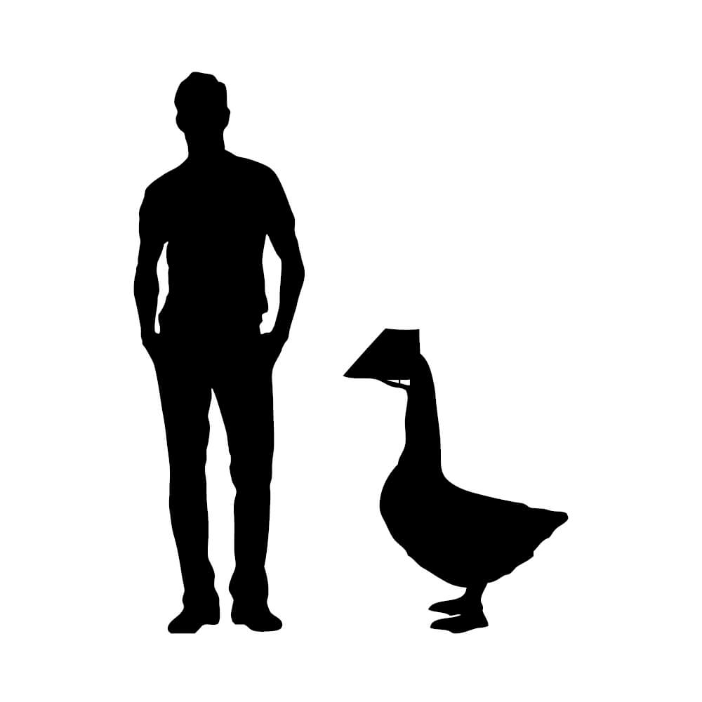 Chevet oie avec lampe JUNON 76x35xH95 cm - rouge mat - Ibride – Image 3