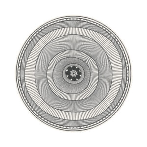 Tapis rond GYPSET - Ø145- Vinyle - Pôdevache