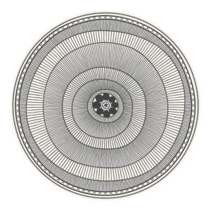 Tapis rond GYPSET - Ø198- Vinyle - Pôdevache