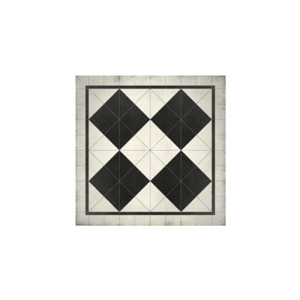 Lot de 6 sets de sous-verres carrés motif CARREAUX NOIRS ET BLANCS - 10x10 cm - Vinyle - Pôdevache