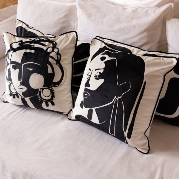 Coussin carré NARVA - 45x45 cm - Velours - Pôdevache