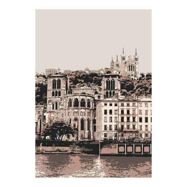 Poster vinyle adhésif LYON - 180x220 cm - Vinyle - Pôdevache