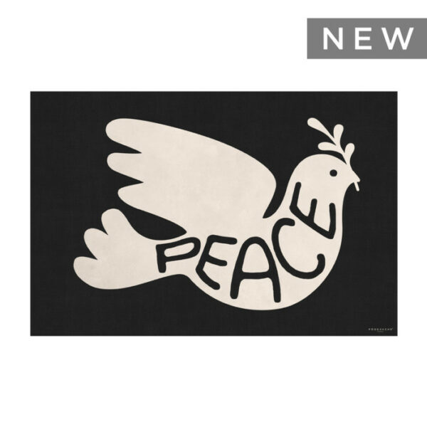 Tapis rectangulaire PEACE - 66x99 cm - Vinyle - Pôdevache