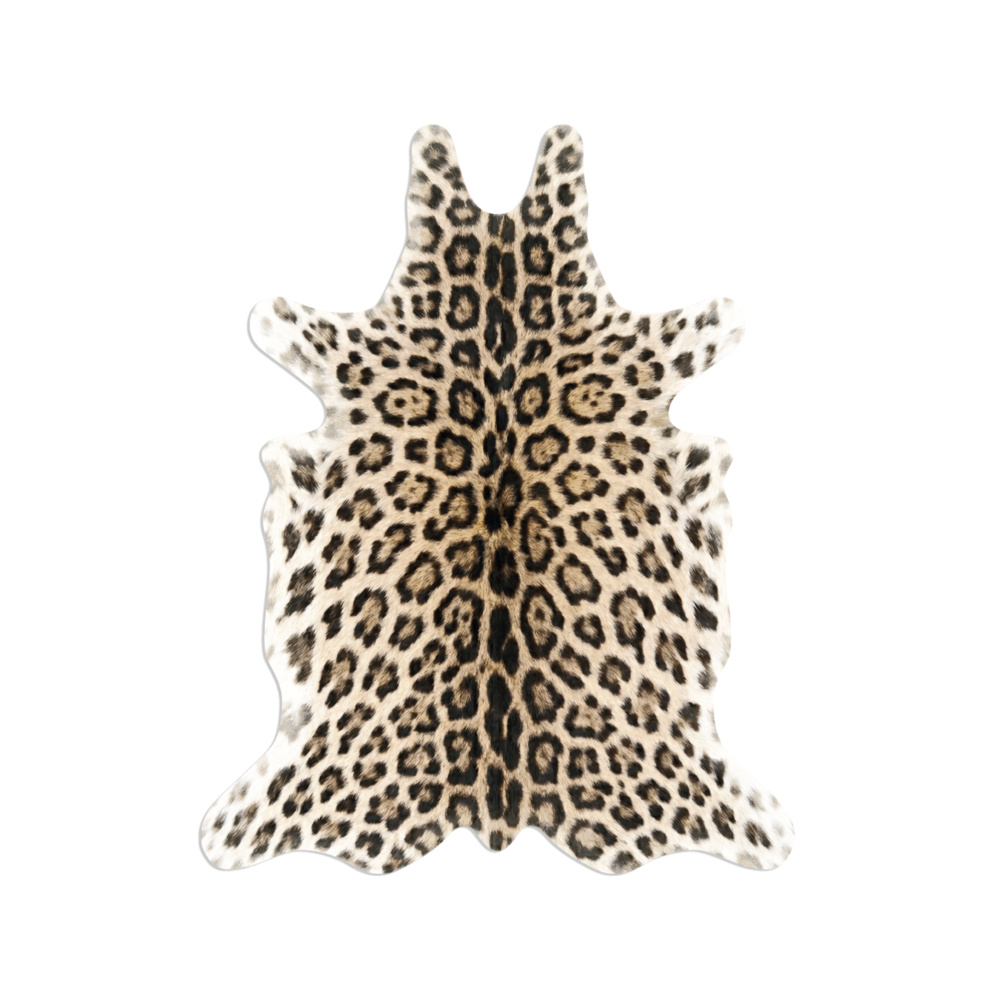Set de table forme peau de bête LEOPARD - 38x48 cm - Vinyle - Pôdevache - Grège