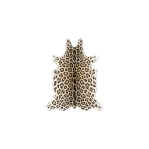 Lot de 6 sets de sous-verres forme peau de bête LEOPARD - 12x15 cm - Vinyle - Pôdevache