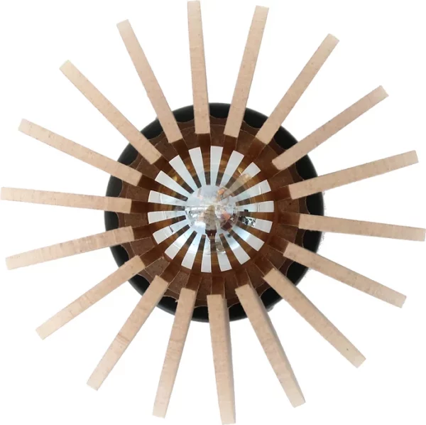 Applique design bois WRECKING BALL ø 20 cm - rosace métal - RIF – Image 8