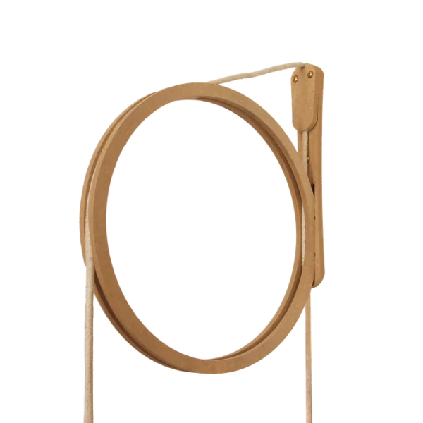 Mat Mural D33 cm S CIRCLE BRUT - câble lin et douille bois - RIF