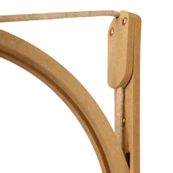Mat Mural D33 cm S CIRCLE BRUT - câble lin et douille bois - RIF