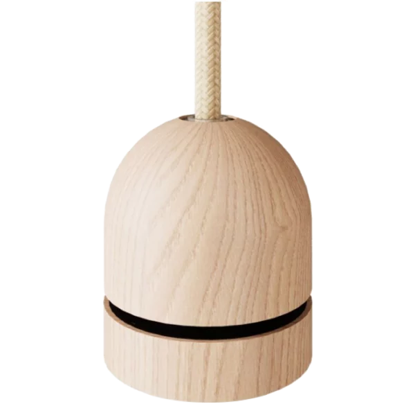 Mat Mural D33 cm S CIRCLE BRUT - câble lin et douille bois - RIF – Image 3