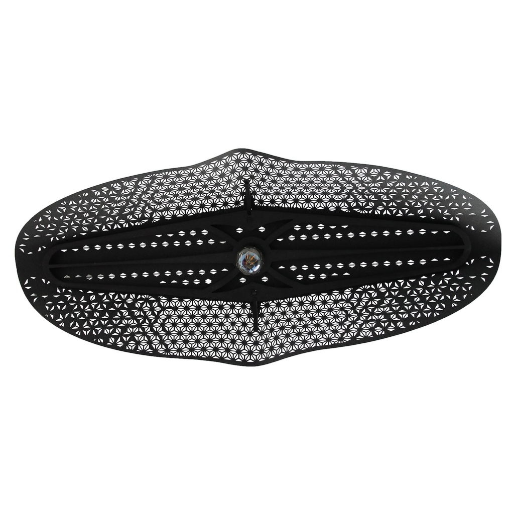 Suspension en cuir beige reconstitué ENVOLE-MOI 105 cm - câble coton noir et rosace métal noir - RIF – Image 6