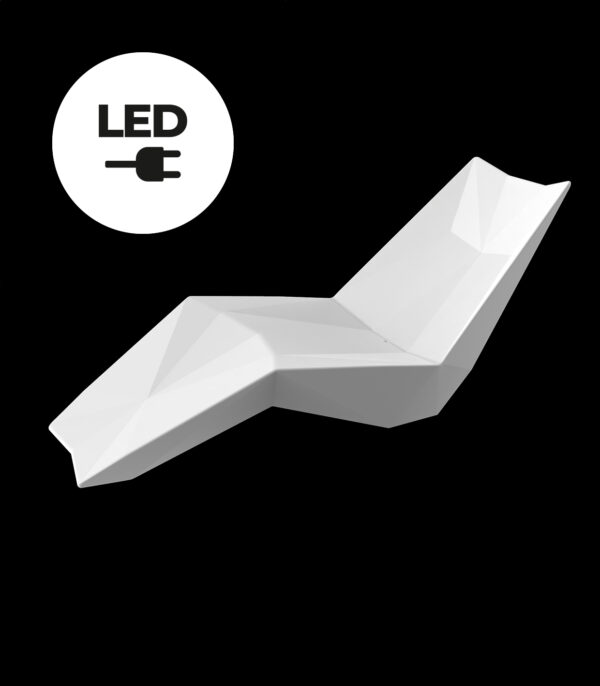 Lot de 2 bains de soleil FAZ 187x80xH82 cm Vondom - glace lumineux led blanc