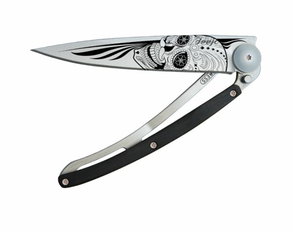 Couteau de poche 37g - Titane/Ebène - Latino Skull - Deejo