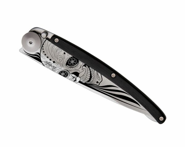 Couteau de poche 37g - Titane/Ebène - Latino Skull - Deejo – Image 3