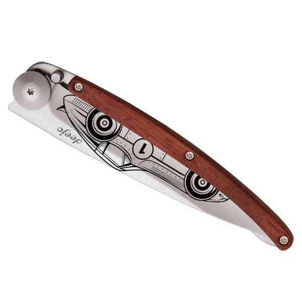 Couteau de poche 37g - Titane/Bois corail - Bolide - Deejo