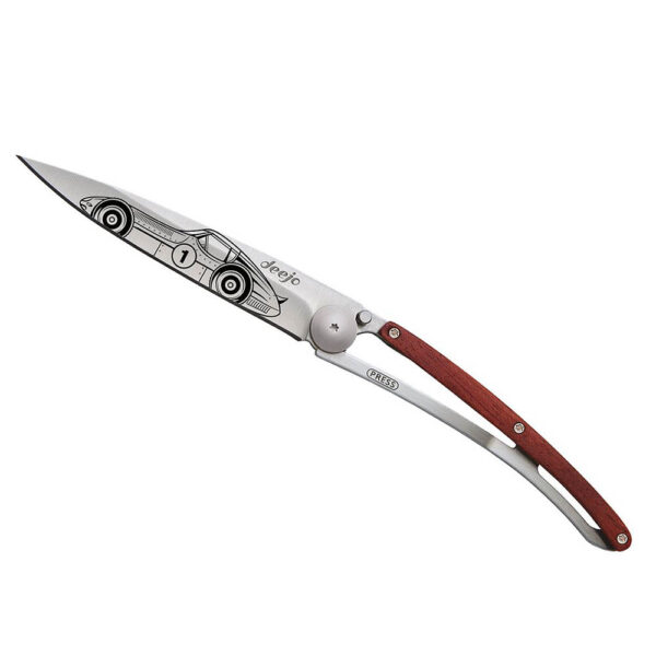 Couteau de poche 37g - Titane/Bois corail - Bolide - Deejo – Image 3