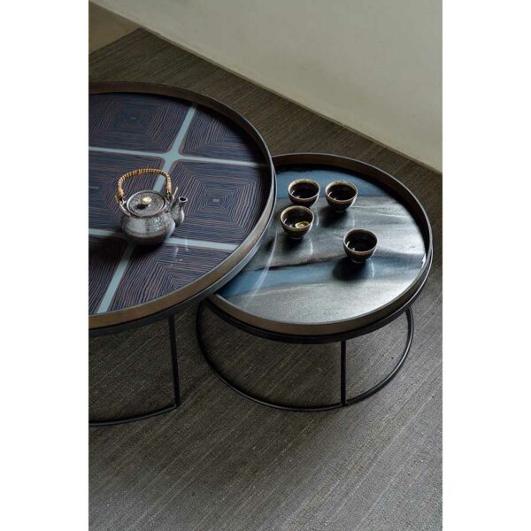Set de tables basses pour plateaux ronds L/XL (plateaux non inclus) 62 x 62 x H 31 cm / 93 x 93 x H 38 cm Ethnicraft – Image 6