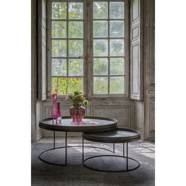 Set de tables basses pour plateaux ronds L/XL (plateaux non inclus) 62 x 62 x H 31 cm / 93 x 93 x H 38 cm Ethnicraft – Image 7
