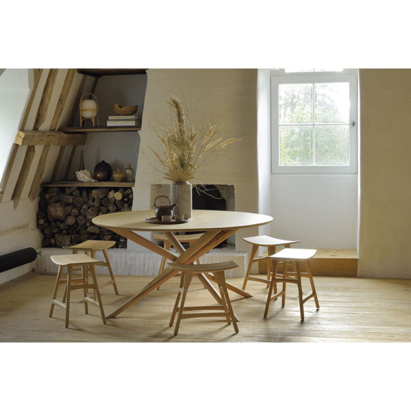 Table Mikado en chêne - ronde 150 x 150 x H 76 cm Ethnicraft – Image 3