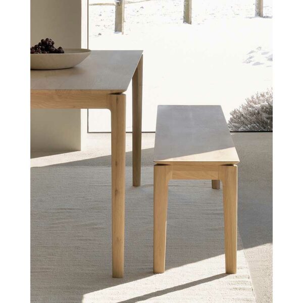 Banc Bok en chêne - 126x35x46 cm Ethnicraft – Image 4