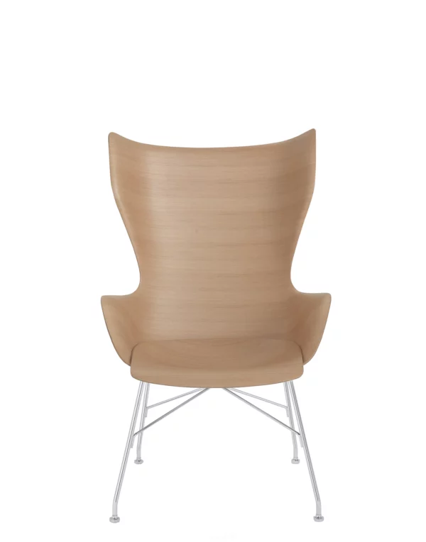 Fauteuil K/WOOD Hêtre basique 69x68x H 110 cm Kartell - bois clair/chromé