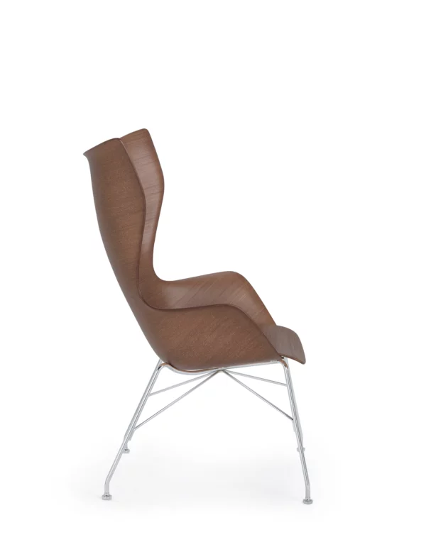 Fauteuil K/WOOD Hêtre basique 69x68x H 110 cm Kartell - bois foncé/chromé – Image 3