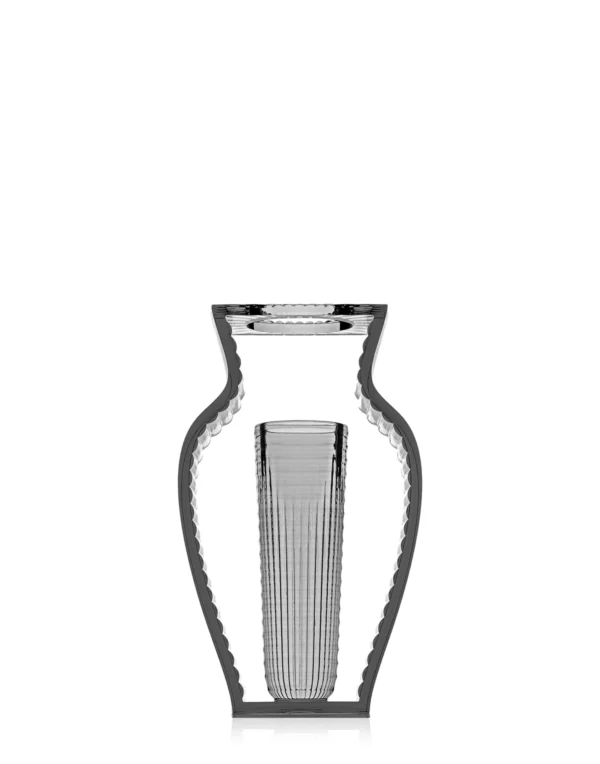 Vase I SHINE 20x9.5x H33 cm Kartell - fumé