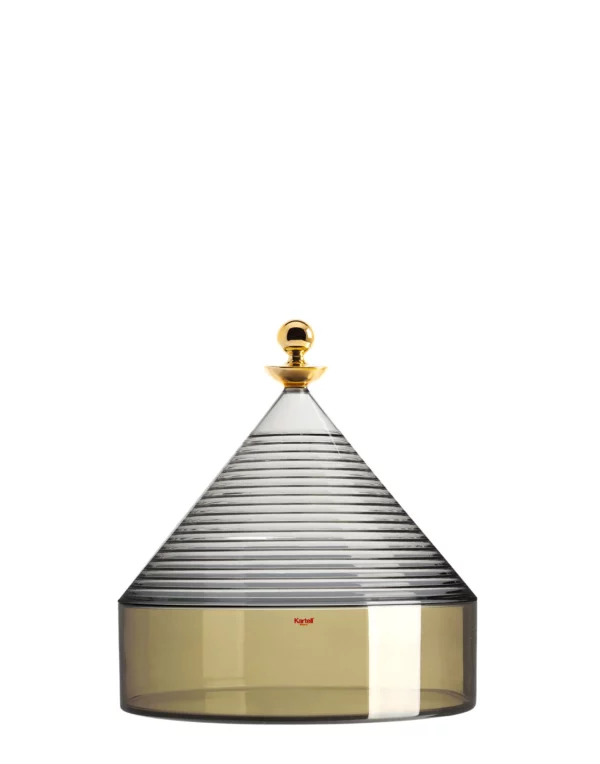 Bonbonnière/Boîte TRULLO Ø 25 cm H27 cm Kartell - fumé vert