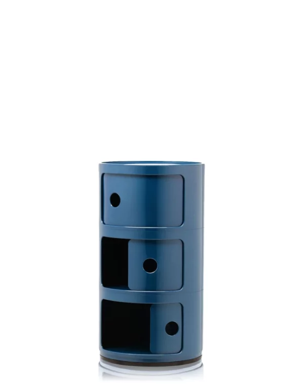 Rangement COMPONIBILI 3 tiroirs coulissants Ø 32 cm H58.5 cm Kartell - bleu – Image 3