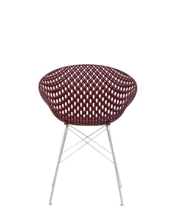 Fauteuil SMATRIK 61x55x H77 cm Kartell - prune/chromé – Image 4