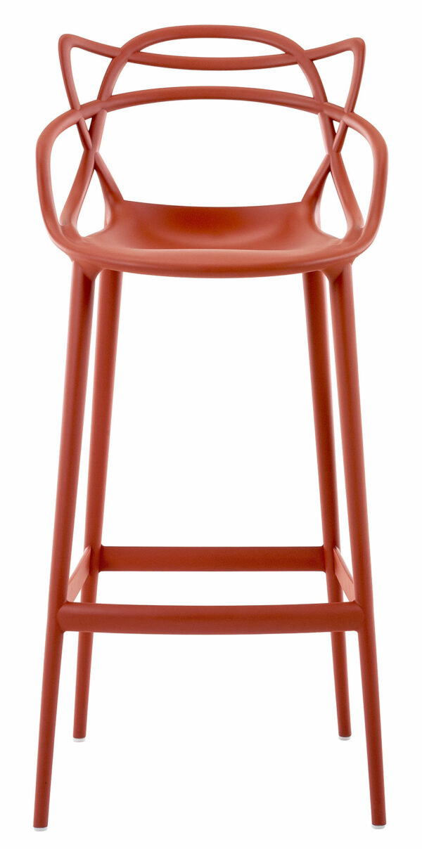 Tabouret de bar MASTERS 49x52x H109 cm Kartell - orange rouille