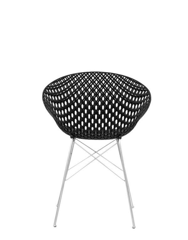 Fauteuil SMATRIK 61x55x H77 cm Kartell - noir/chromé – Image 4