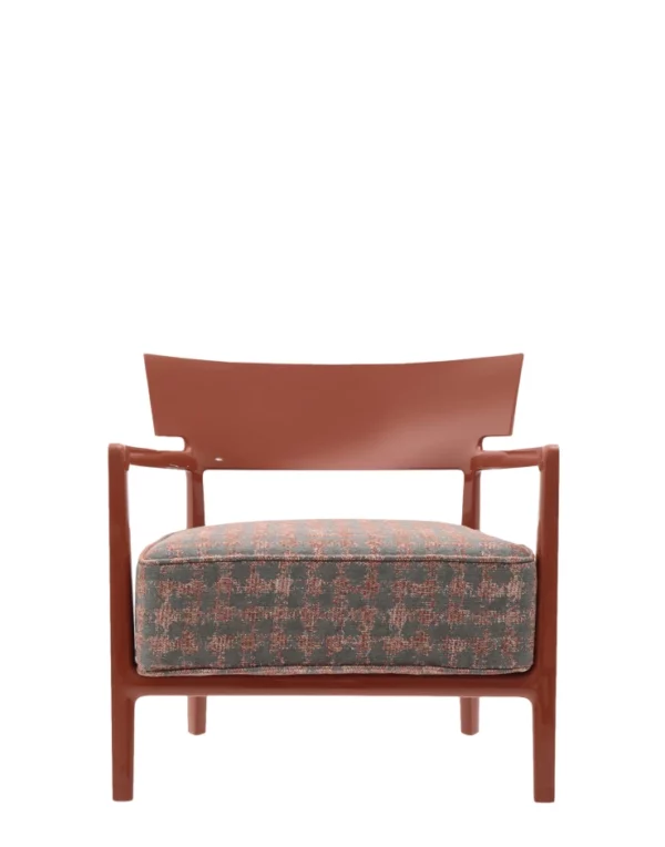 Fauteuil CARA 68x67x H69 cm Kartell - rouge orangé/rouge orangé-beige