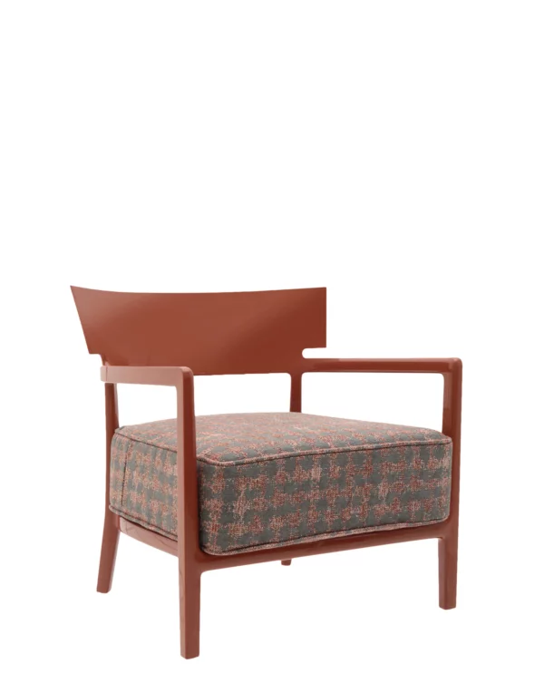 Fauteuil CARA 68x67x H69 cm Kartell - rouge orangé/rouge orangé-beige